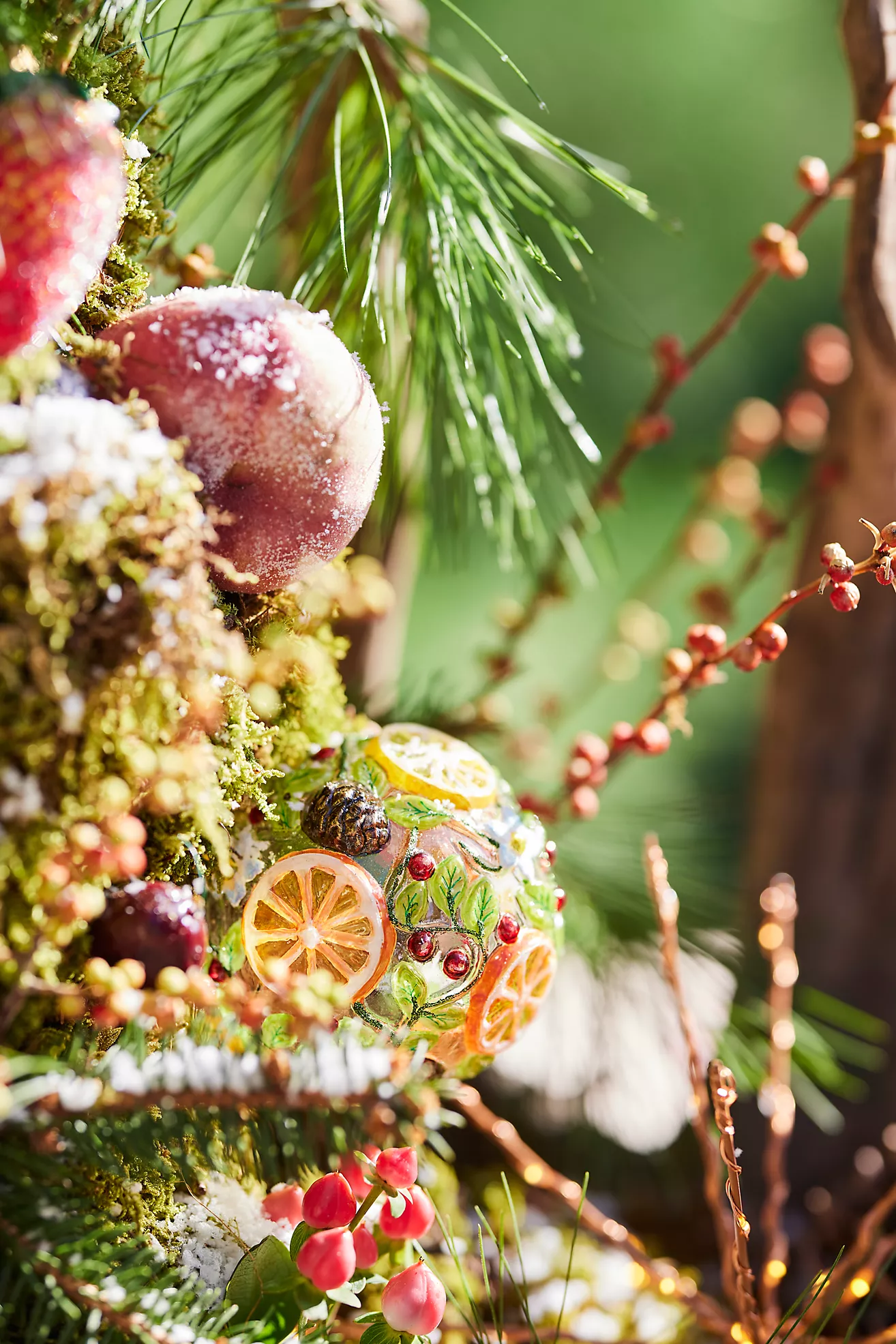 Citrus Slice Glass Globe Ornament