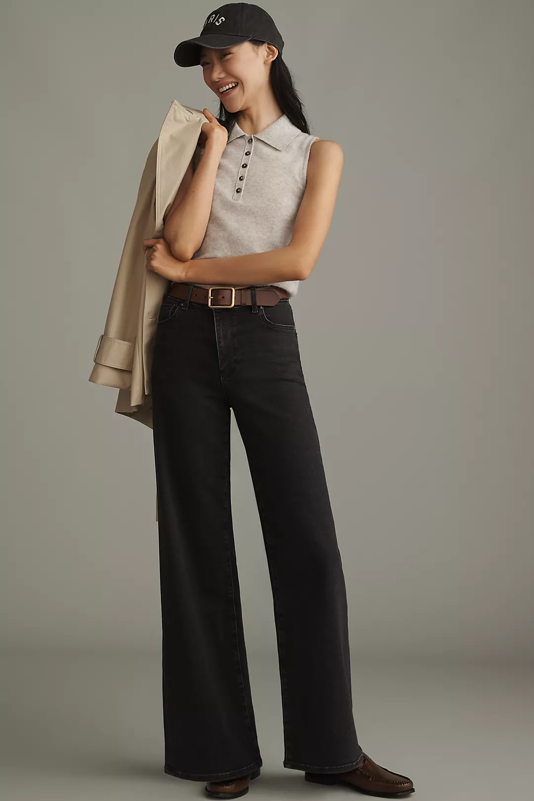 FRAME Le Slim Palazzo High-Rise Wide-Leg Jeans