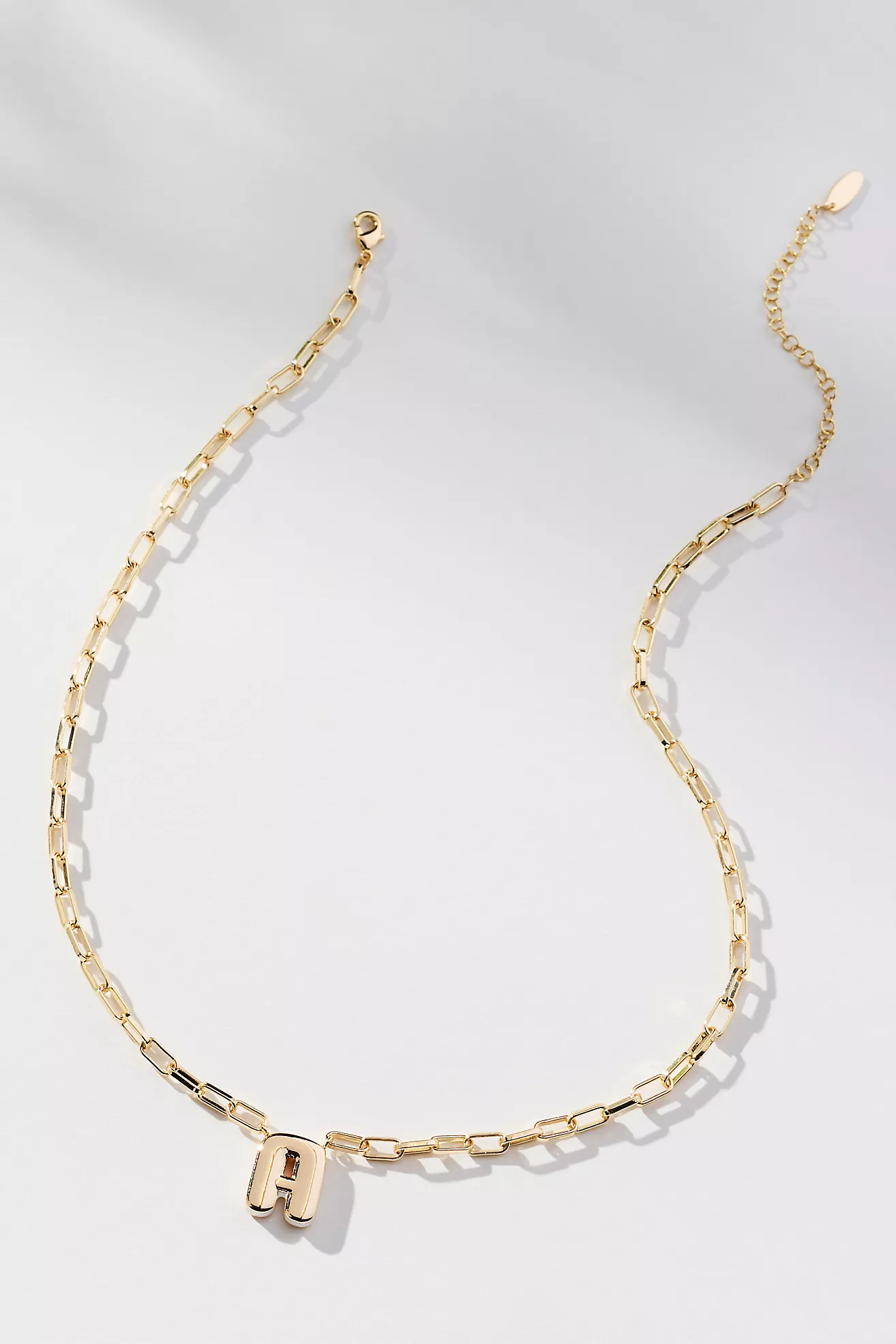 Robot Monogram Paperclip Necklace