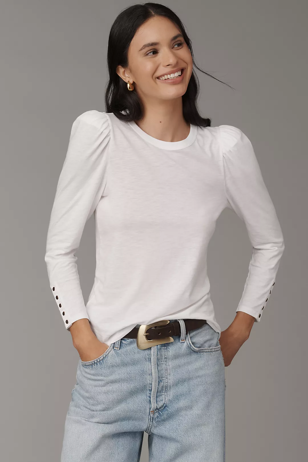 Nation Los Angeles Leta Puff-Shoulder Tee