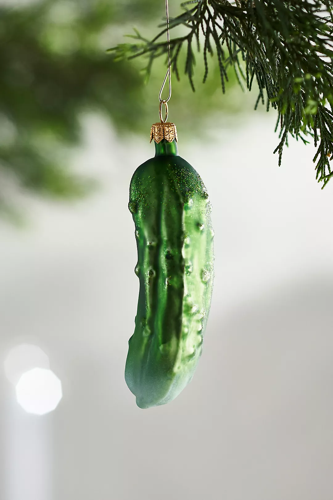 Cucumber Glass Ornament