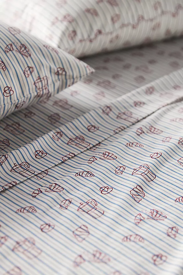 dduende studio Café Icon Cotton Percale Sheet Set