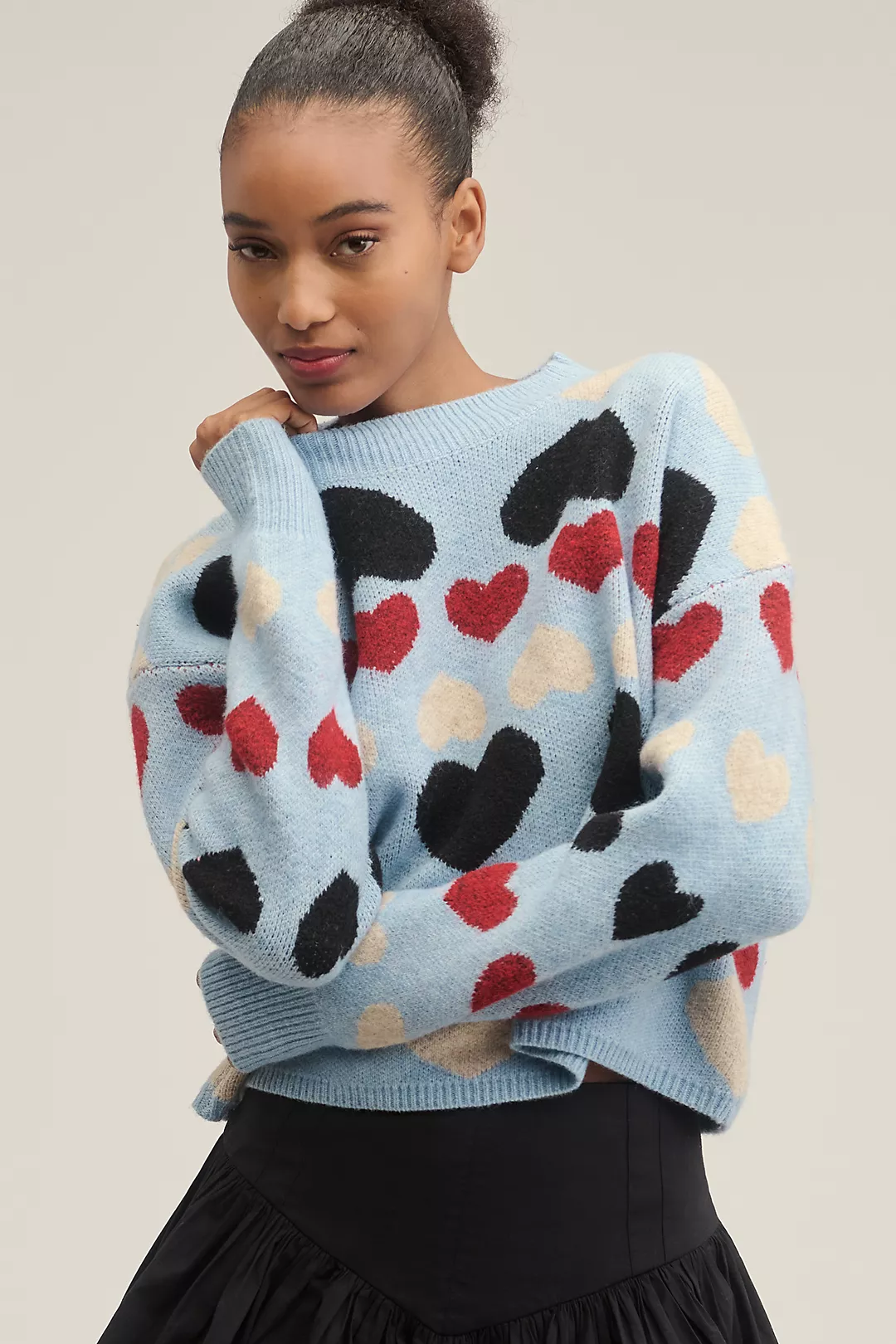 English Factory Crew-Neck Heart Icon Sweater