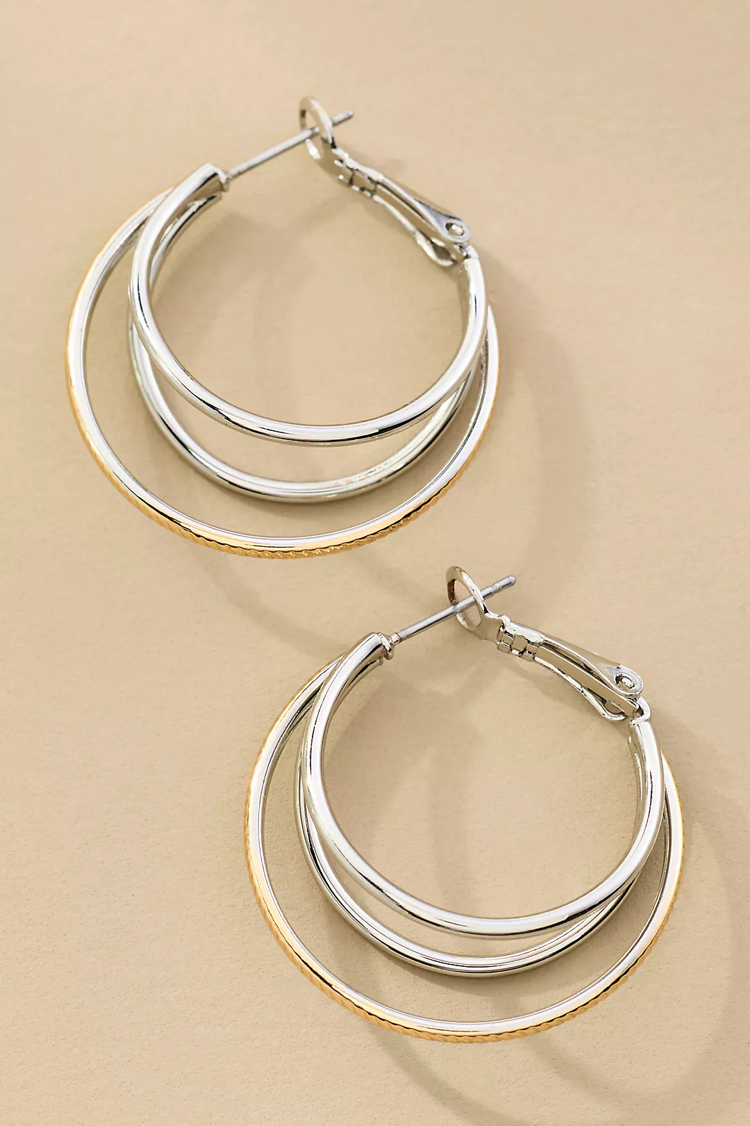 Triple-Layer Hoop Earrings