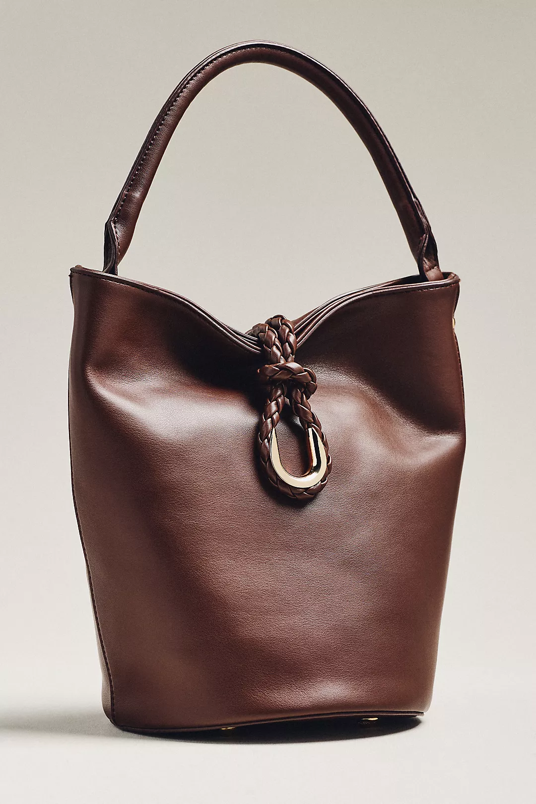 Aota Twist Tie Top-Handle Bucket Bag