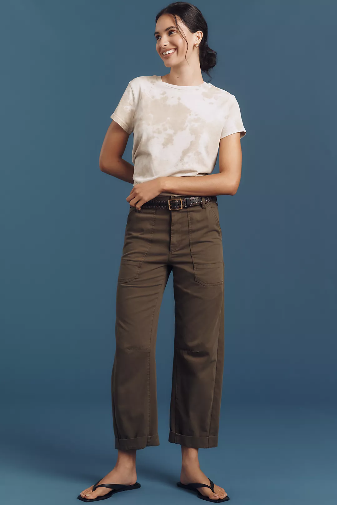 Pistola Tori Cropped Bowed Utility Pants