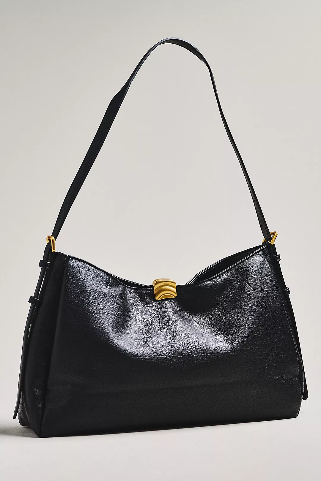 Foldover Slouchy Buckle Shoulder Bag