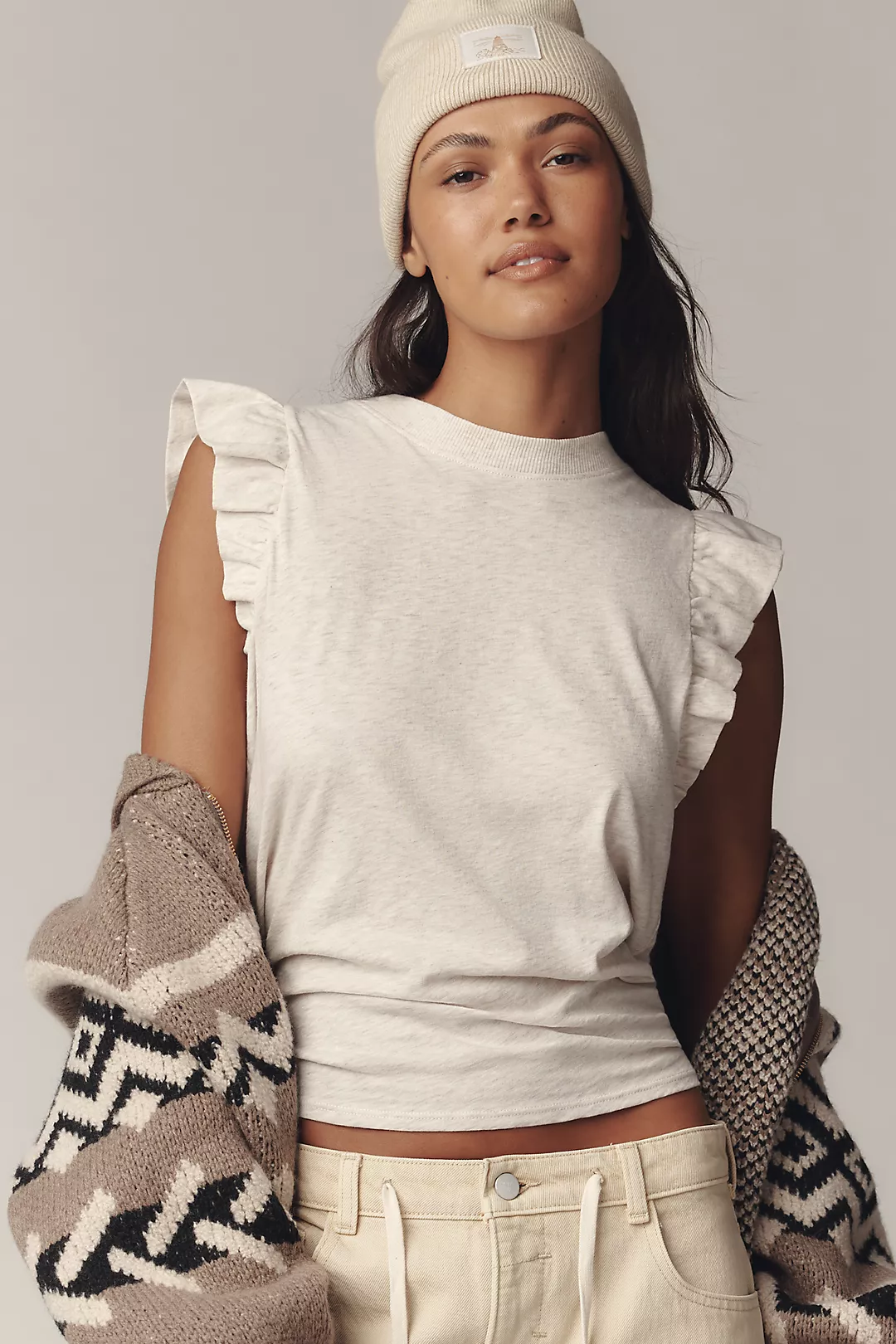 Nation Los Angeles Paulette Ruffle Tank