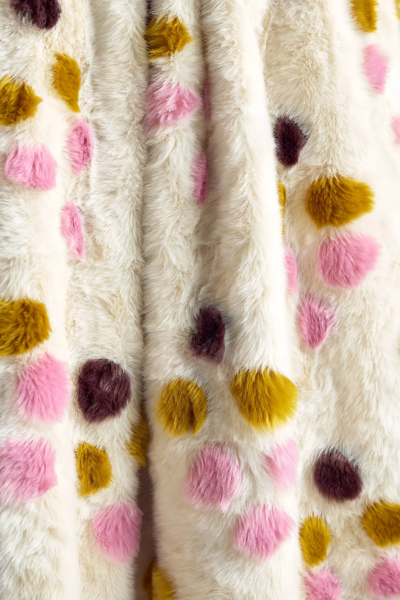 Dottie Jacquard Patterned Faux Fur Throw Blanket