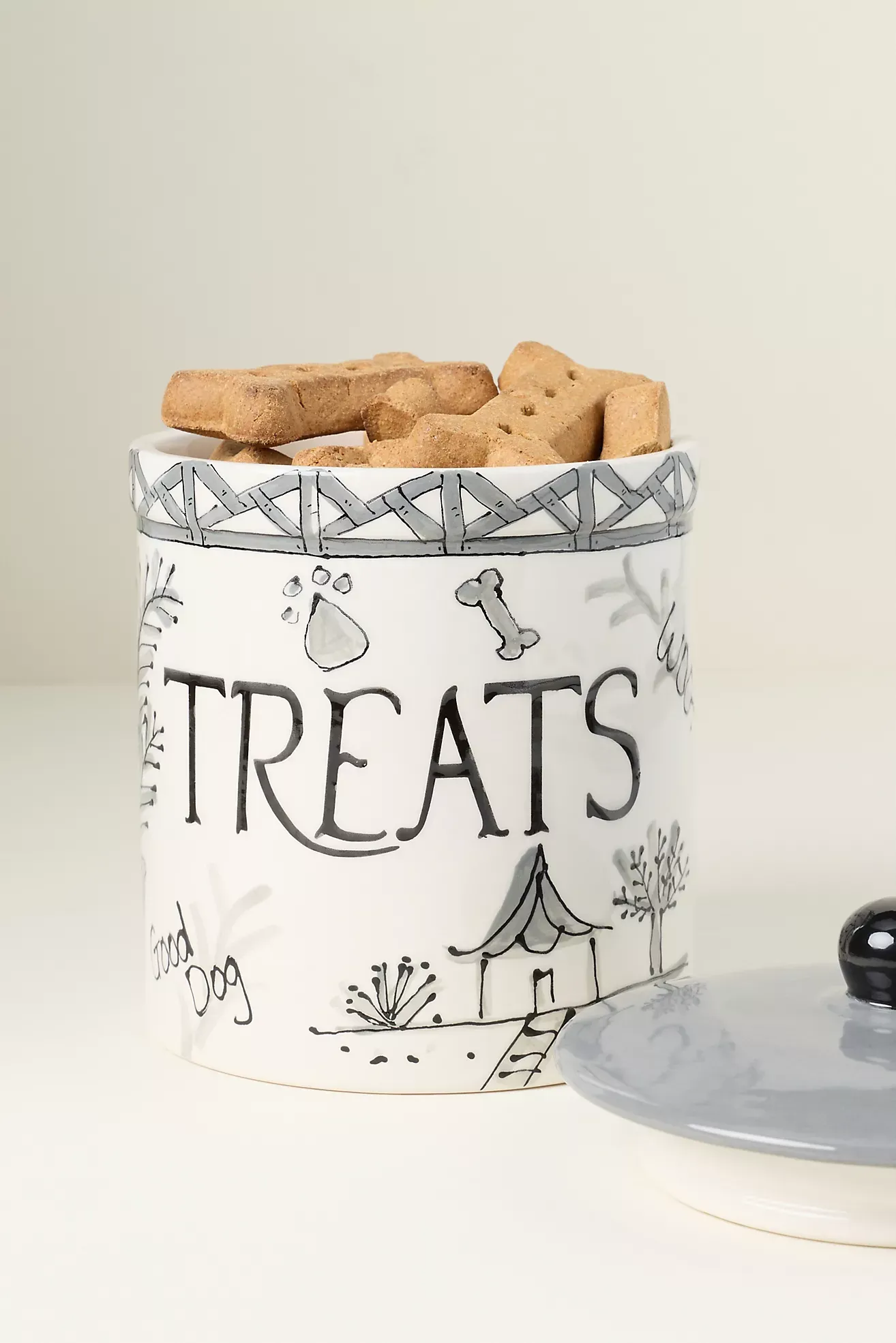 Chinoiserie Dog Treat Jar