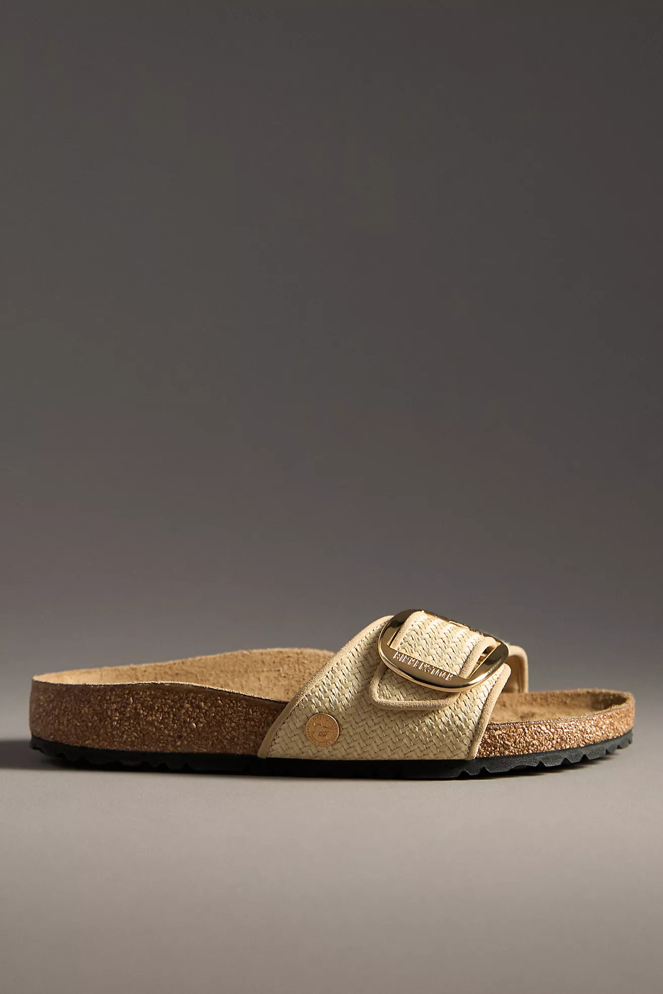 Birkenstock Madrid Big Buckle Raffia Sandals