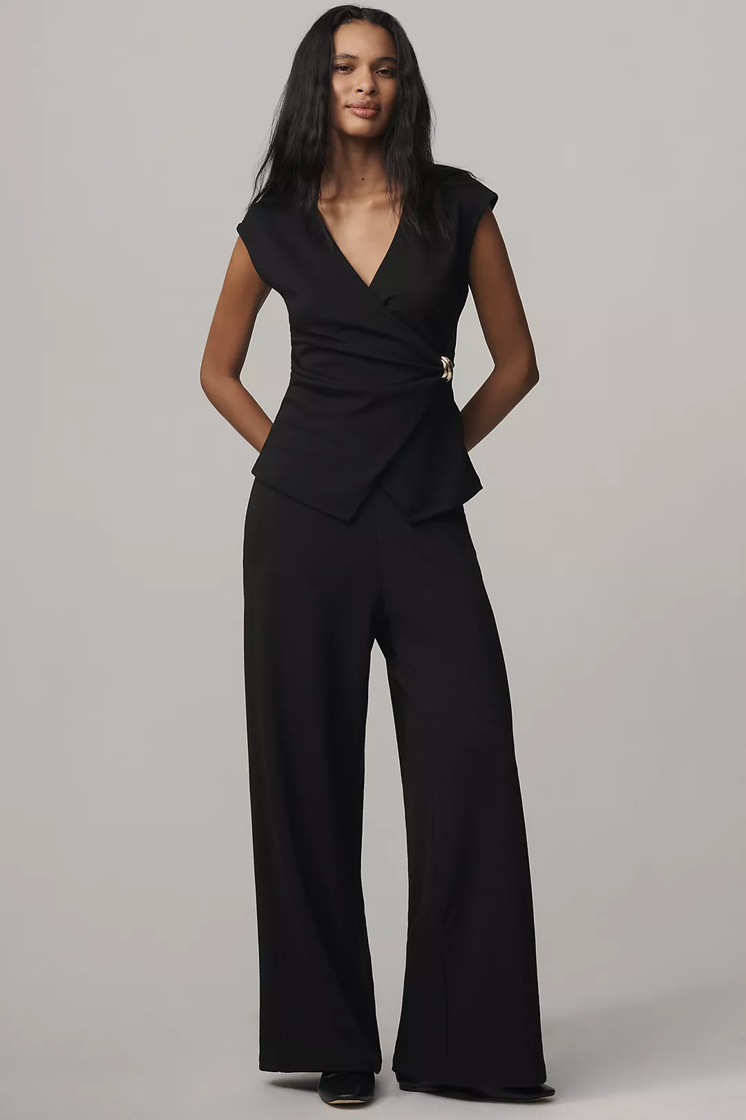 Maeve Knit Wide-Leg Pull-On Pants