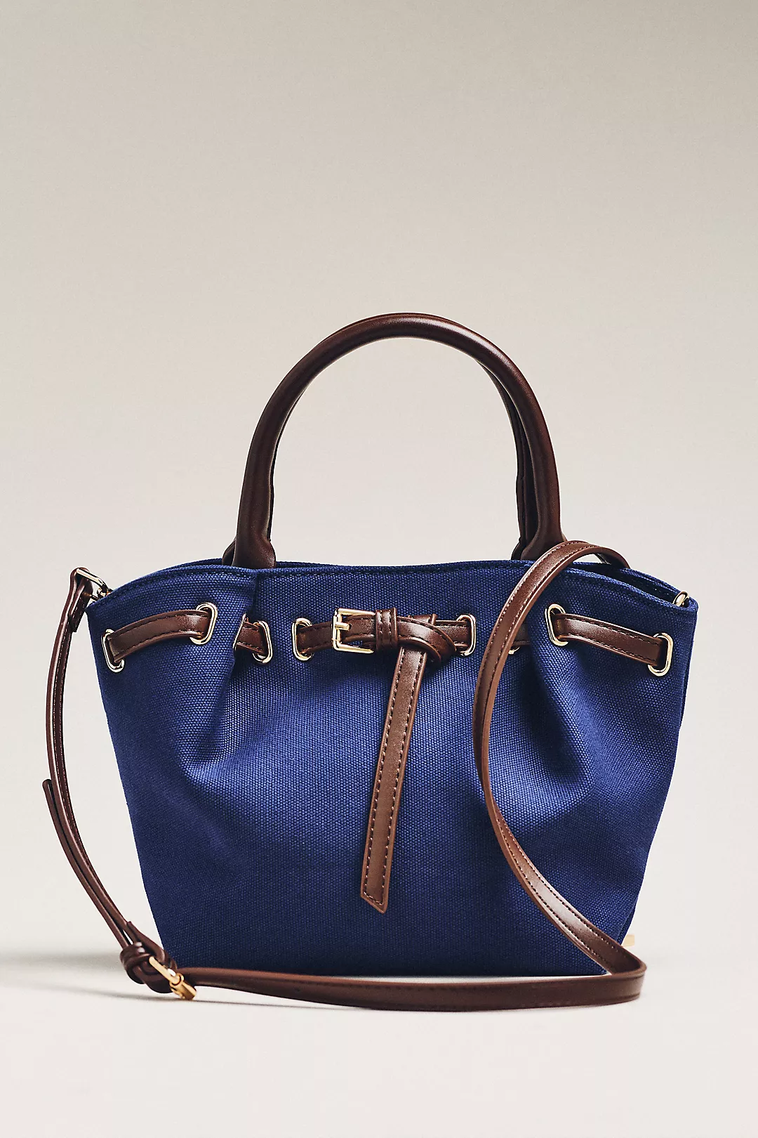 Mini Canvas Cinched Buckle Tote