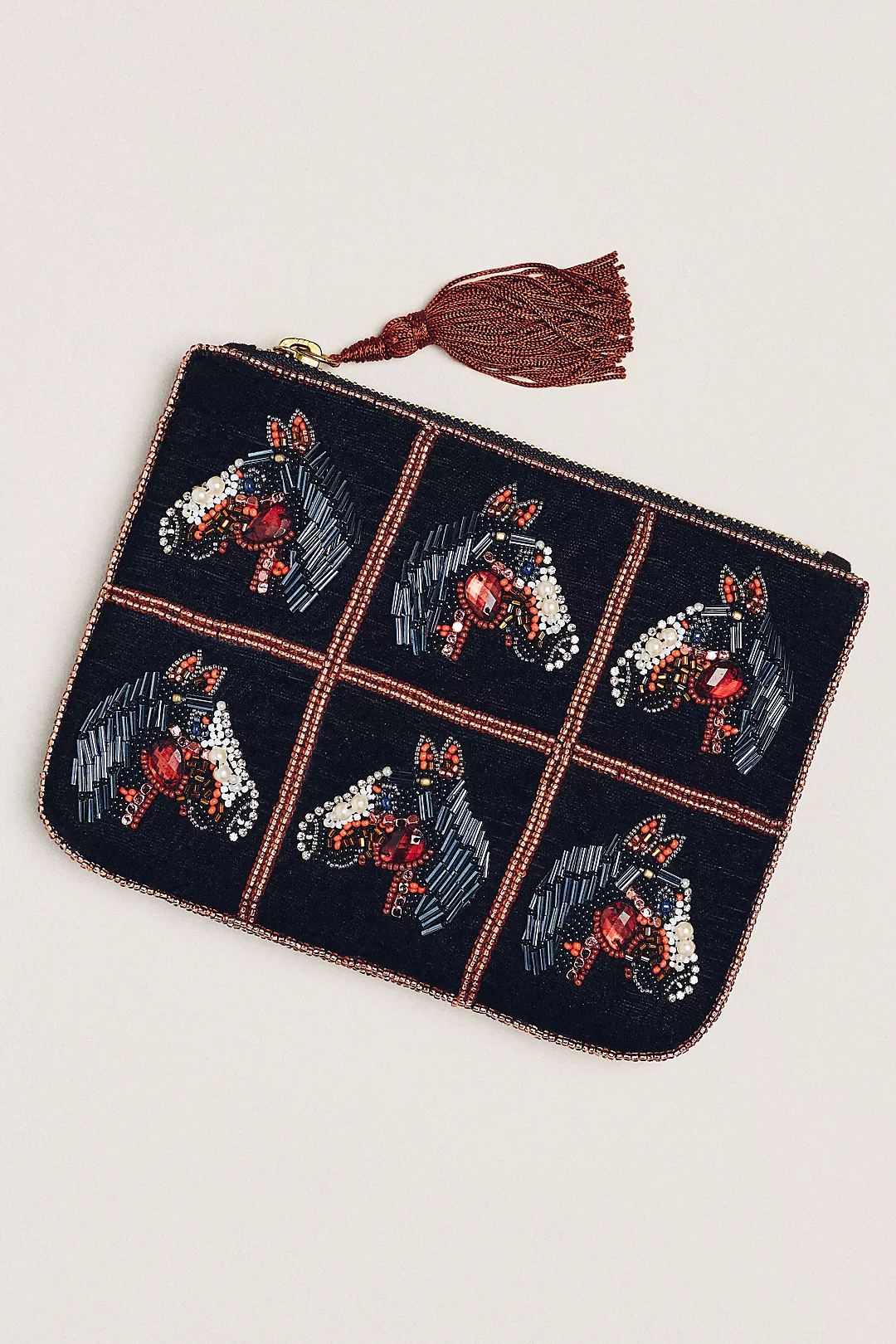 The Fiona Medium Beaded Pouch