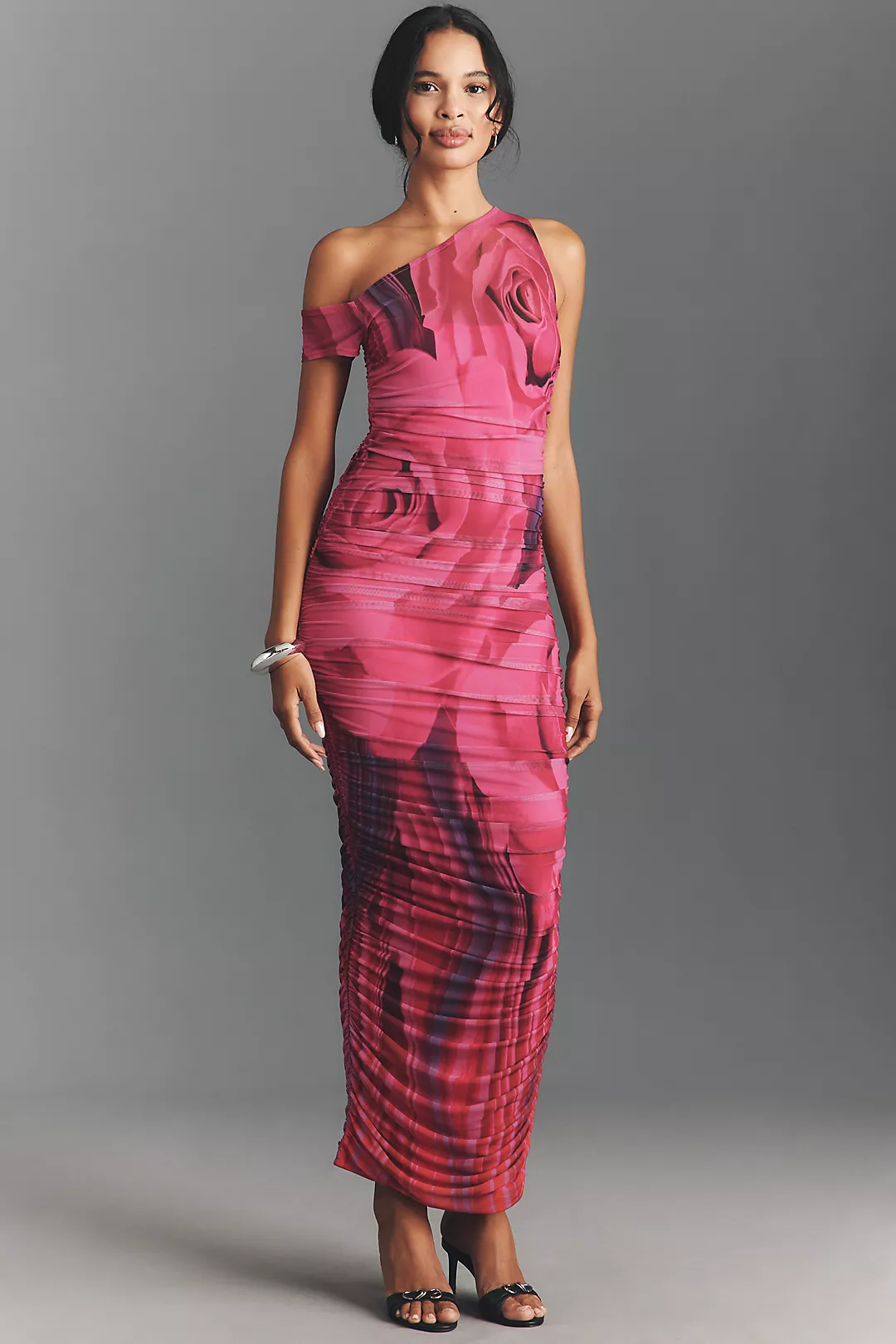 AFRM Off-The-Shoulder Ruched Maxi Dress