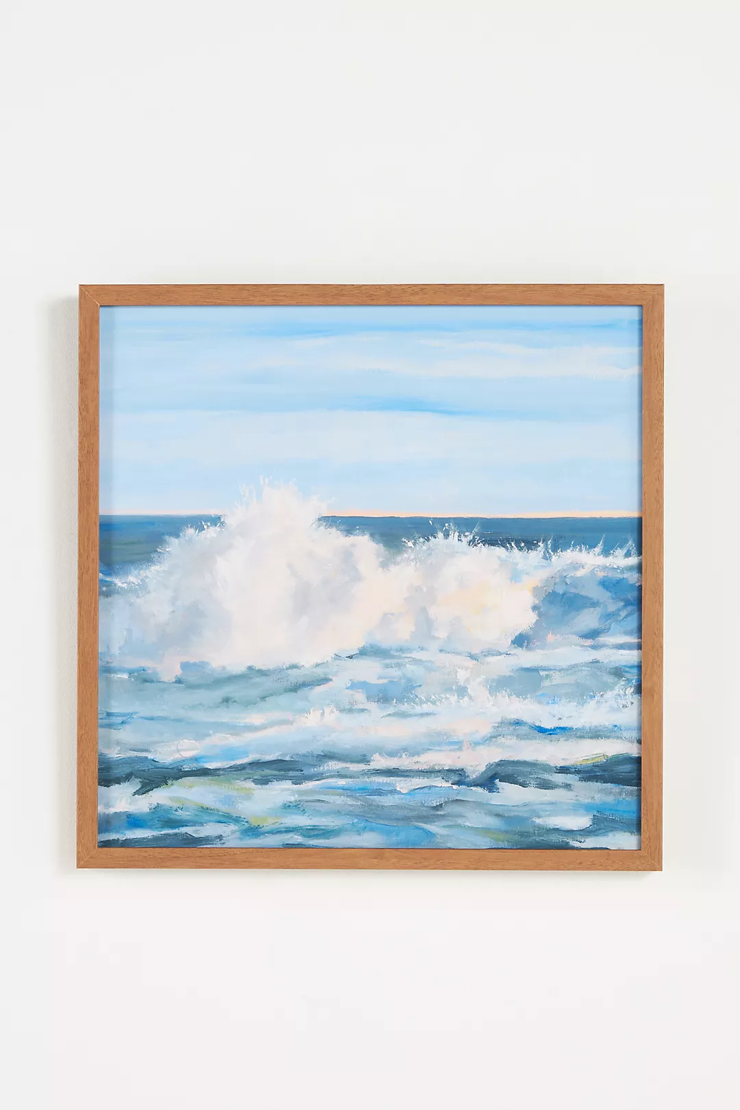 Peach Horizon with Bursting Peach Foam Wall Art