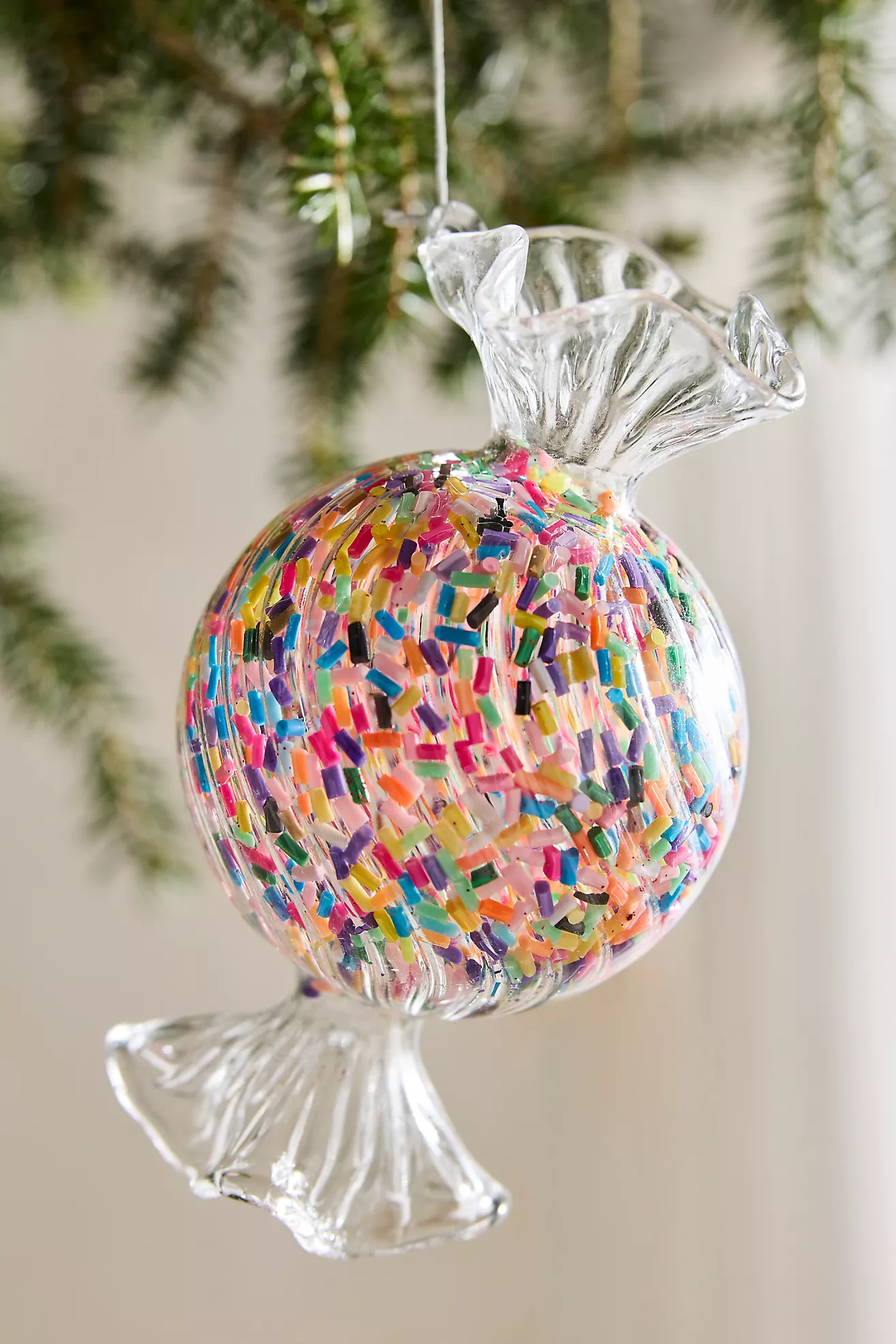 Sprinkle Candy Glass Ornaments, Set of 3