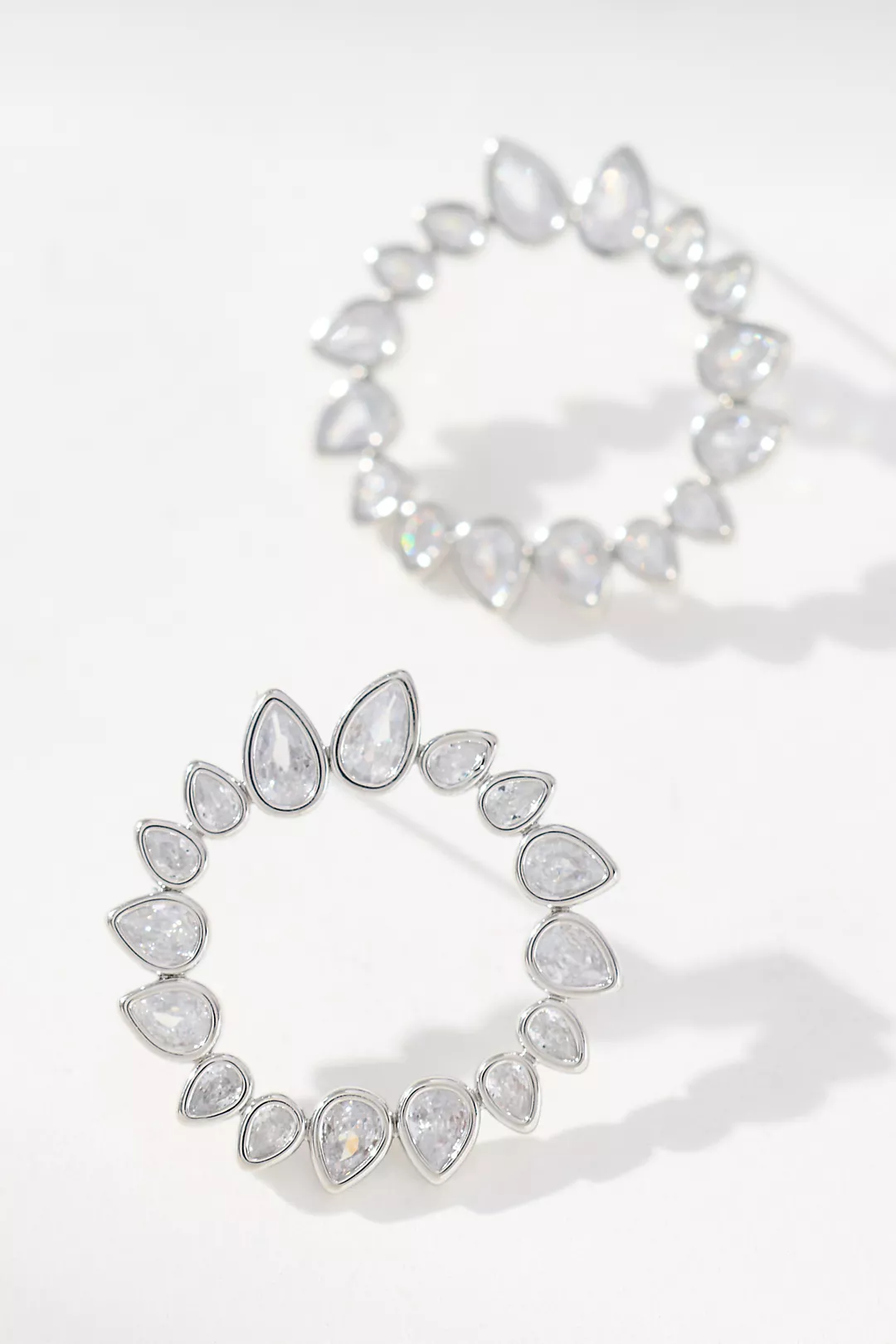 Round Crystal Post Earrings