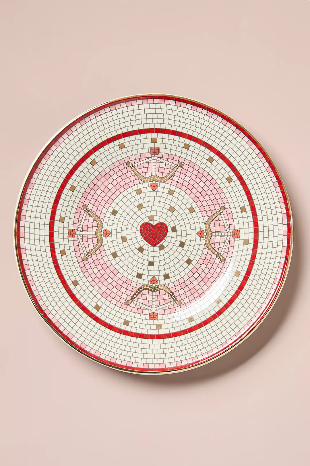 The Bistro Tile Stoneware Dessert Plate: Valentine's Edition