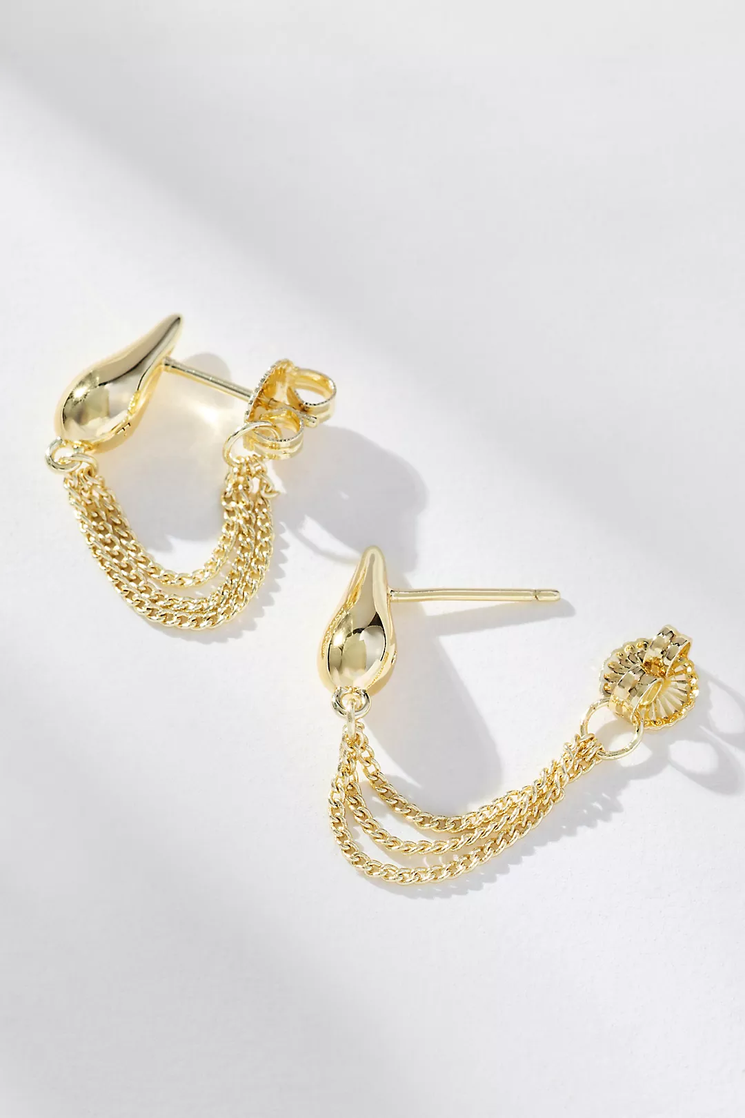 F+H Studios Rainfall Chain Stud Earrings