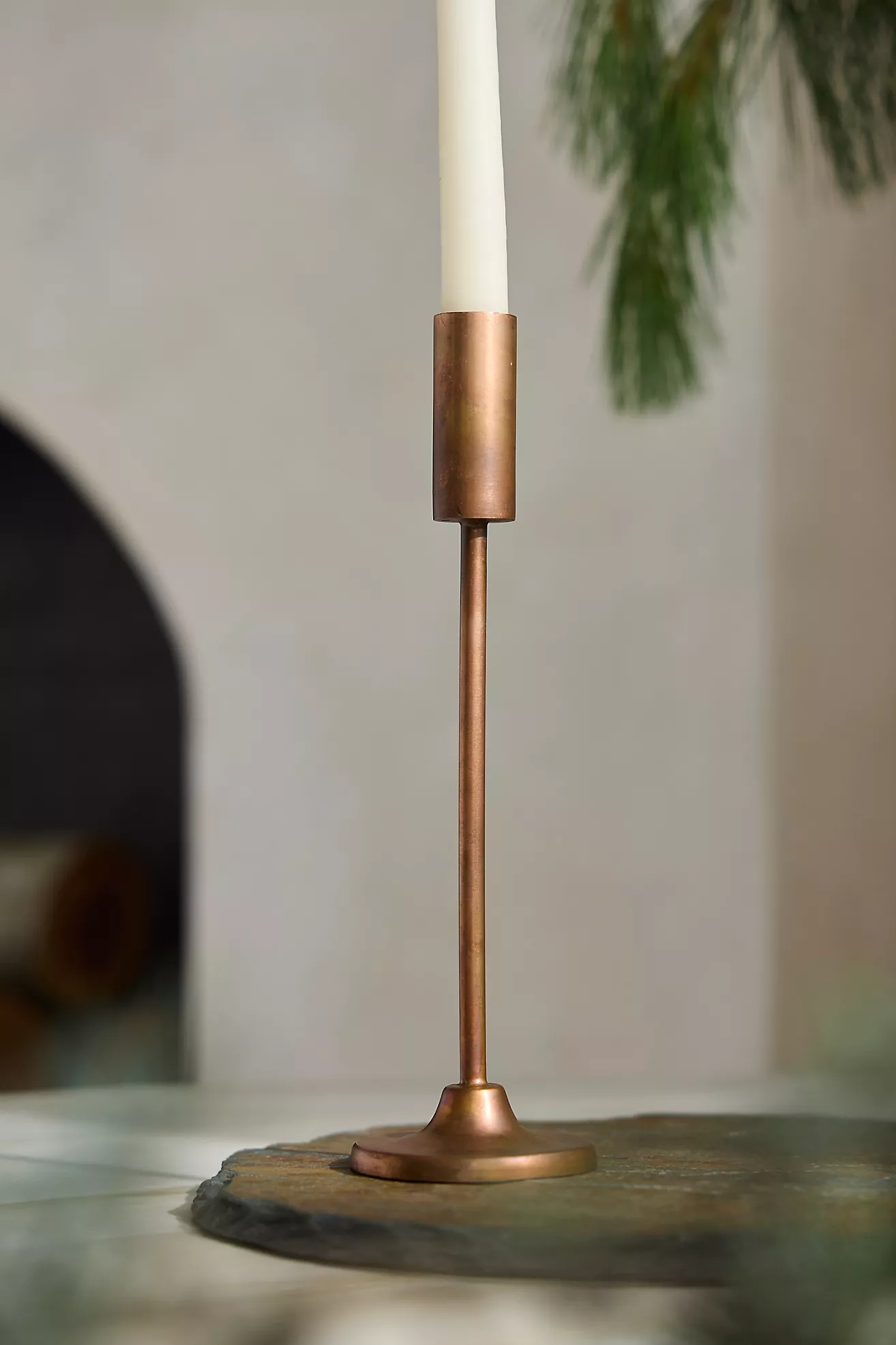 Burnished Copper Taper Holder