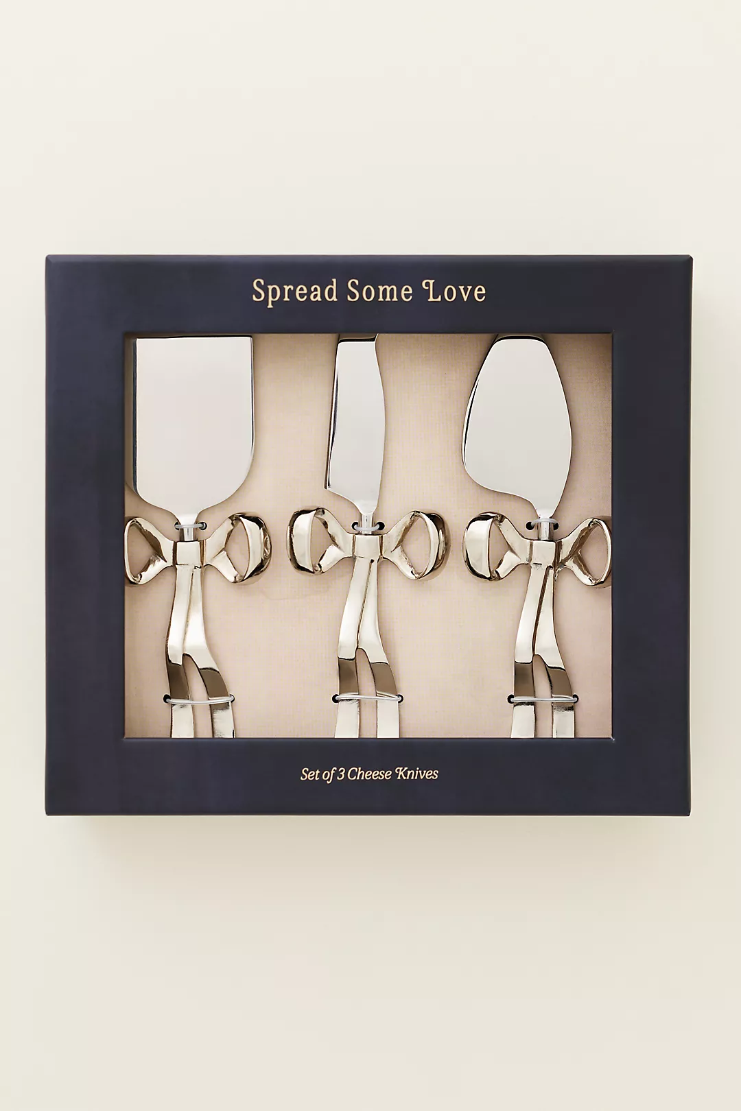 Benedita Stainless Steel Bow Cheese Knives, Set of 3