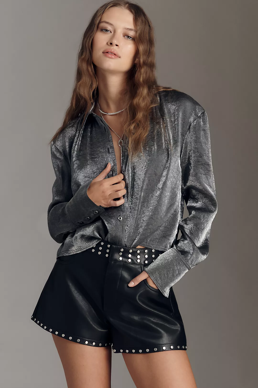 Pilcro Liquid Shine Buttondown Shirt