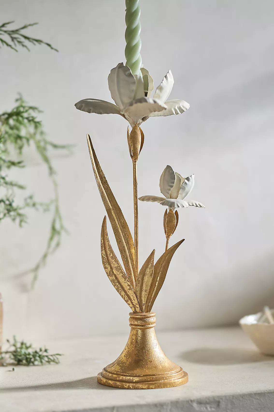 Iris Taper Candle Holder