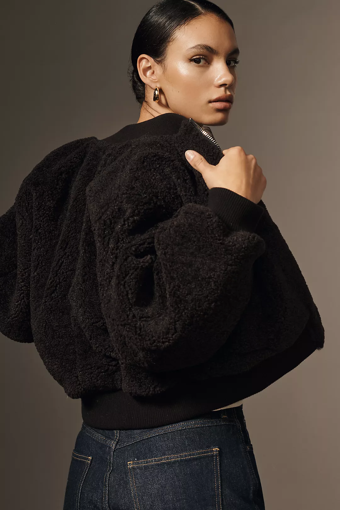 AGOLDE Iona Skye Shearling Bomber Jacket