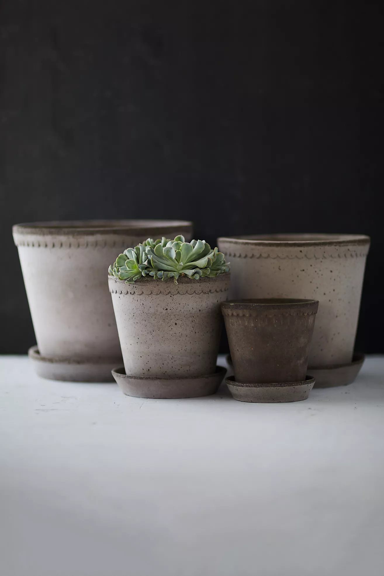 Bergs Helena Terracotta Pot + Saucer Set