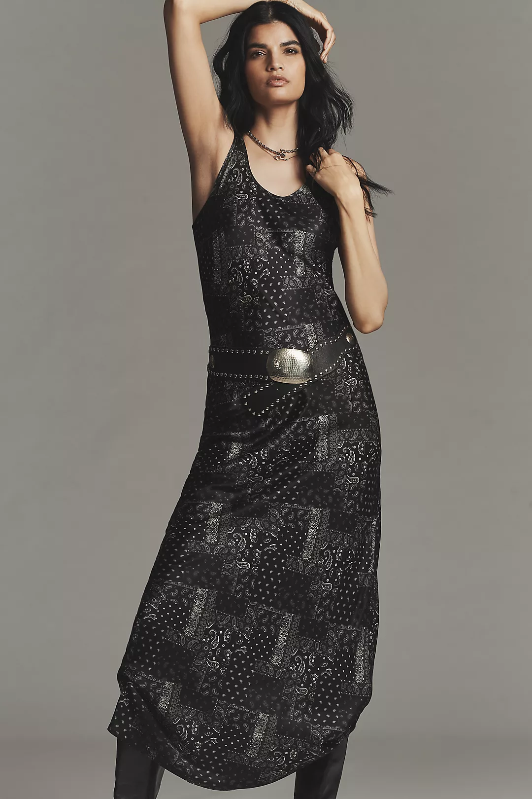 RMN Studio Silk Blend Printed Maxi Dress