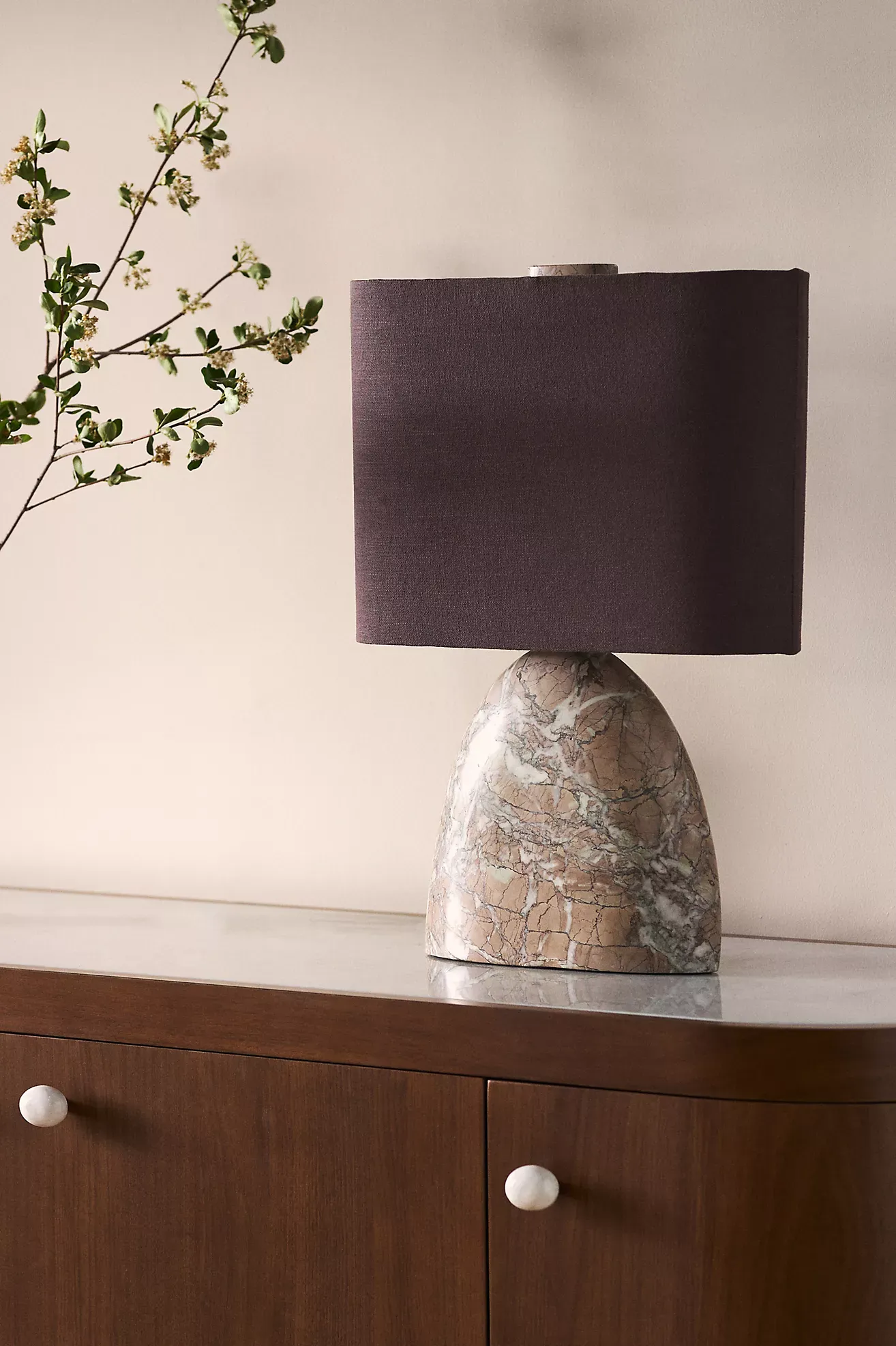 Palmer Marble Oval Table Lamp
