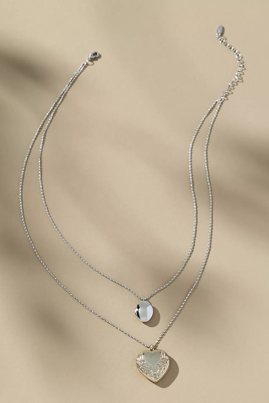 Layered Heart Charm Necklace