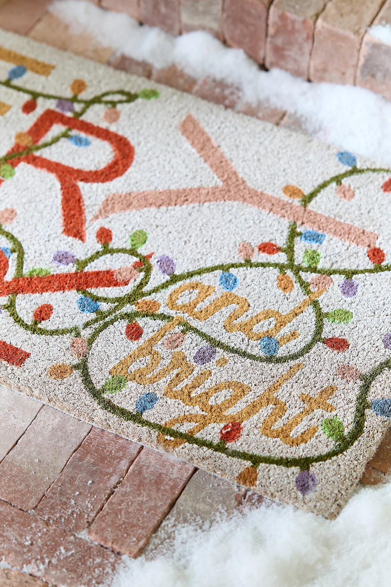 Merry and Bright Coir Printed Doormat