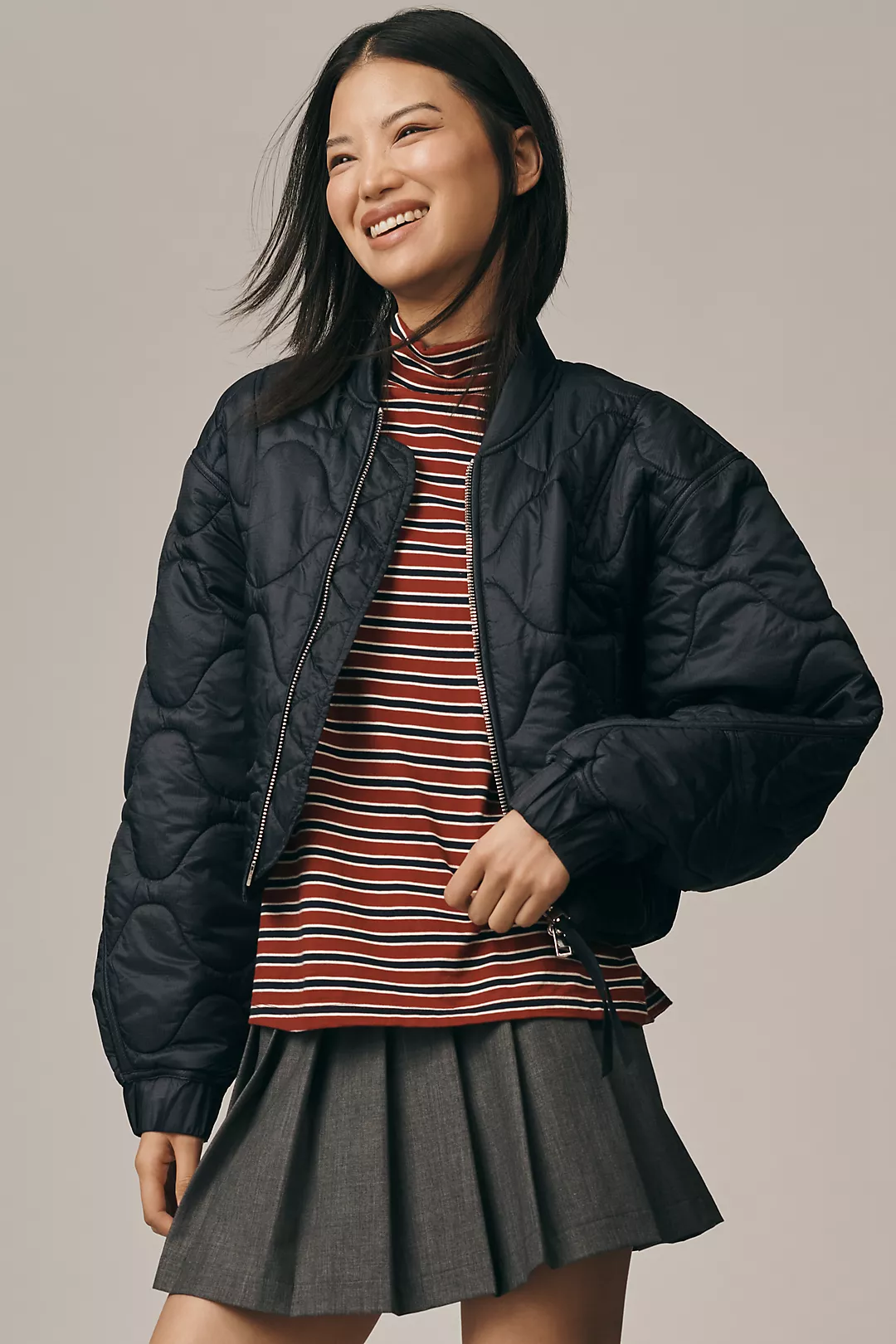 AGOLDE Iona Quilted Bomber Jacket