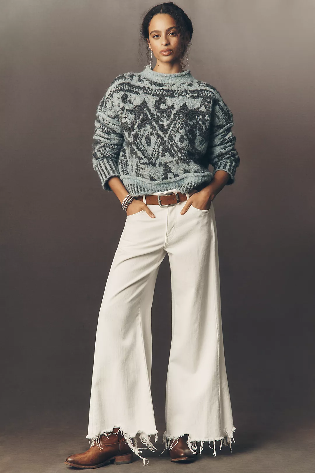 The Adi Mid-Rise Flare Jeans by Pilcro