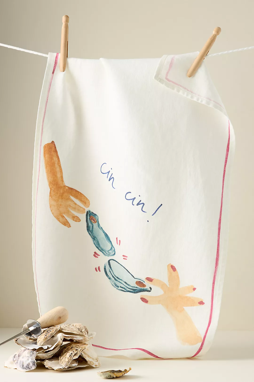 Dinette Oyster Linen Dish Towel