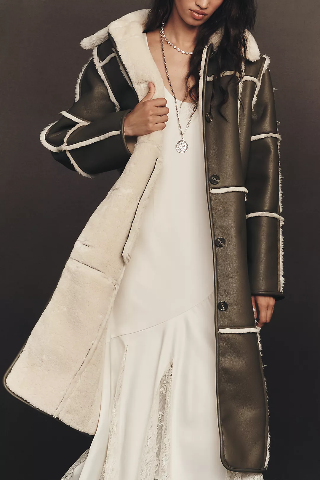 STAND STUDIO Patrice Sherpa Fleece Coat