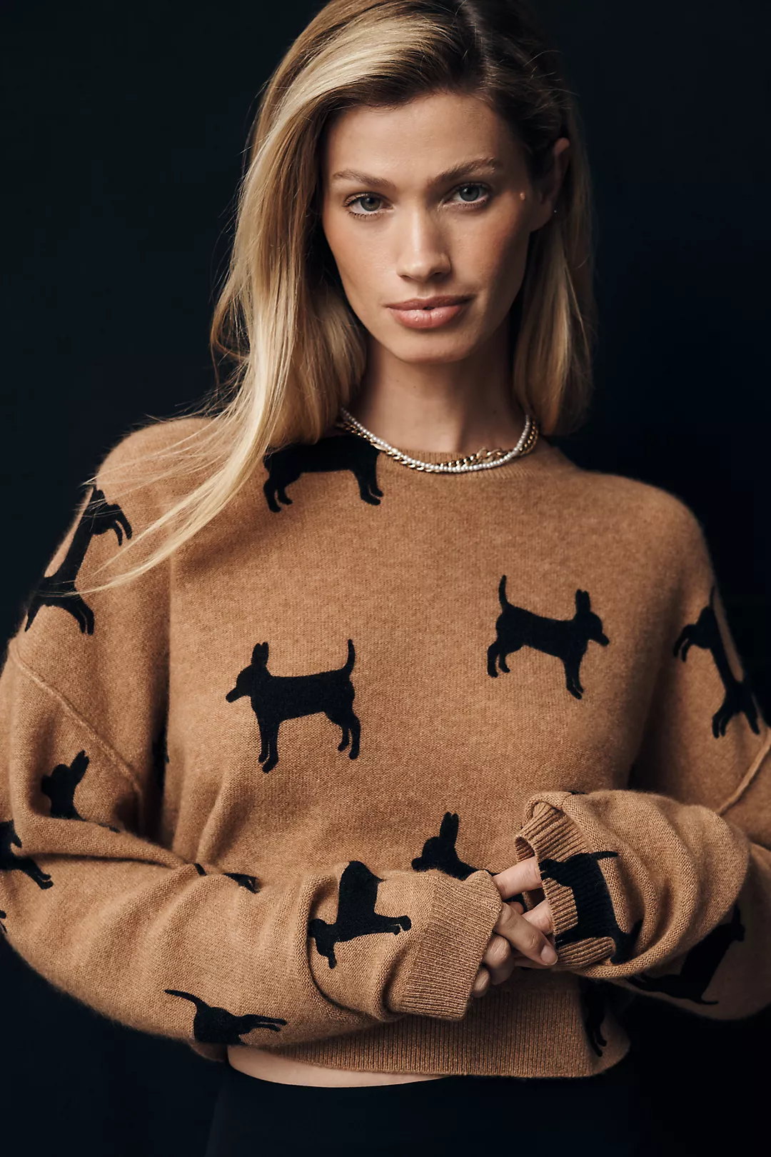 The Alani Cashmere Sweater by Pilcro: Crop Crew-Neck Edition