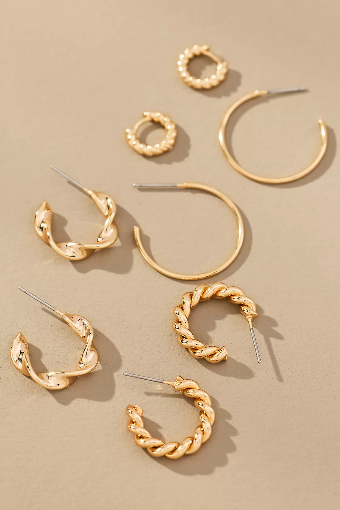 Threader Hoop Earrings, Set of 4