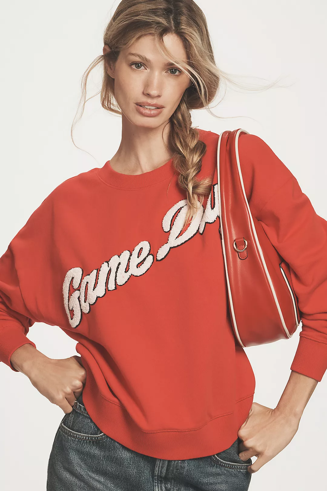 Maeve Game Day Crew-Neck Sweatshirt