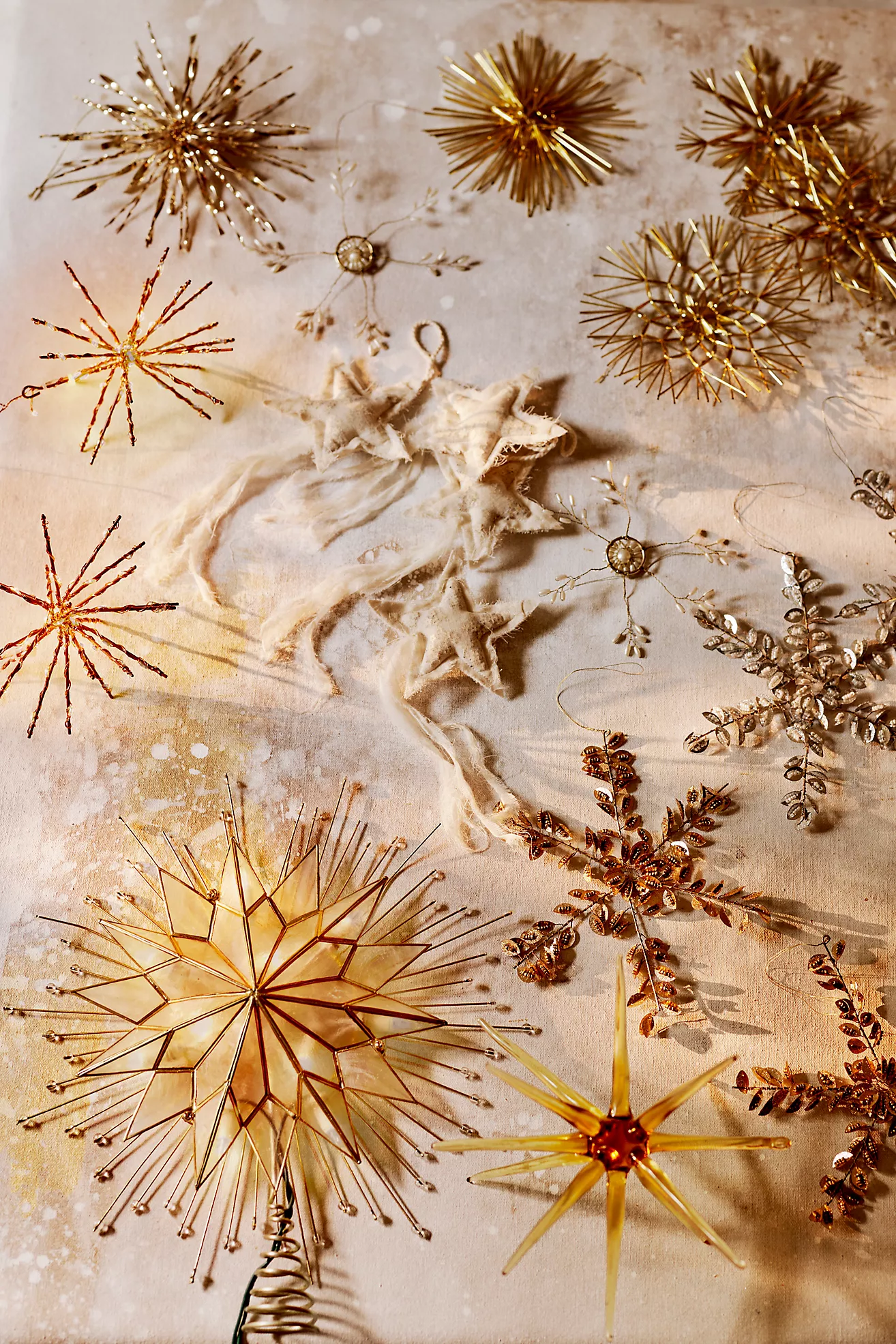 Pearl Snowflake Ornaments, Set of 3