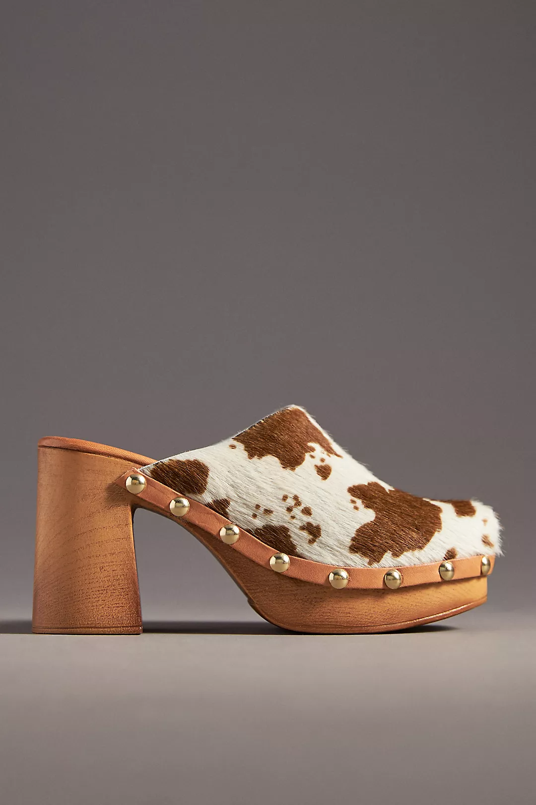 By Anthropologie Wood-Bottom Clog Heels