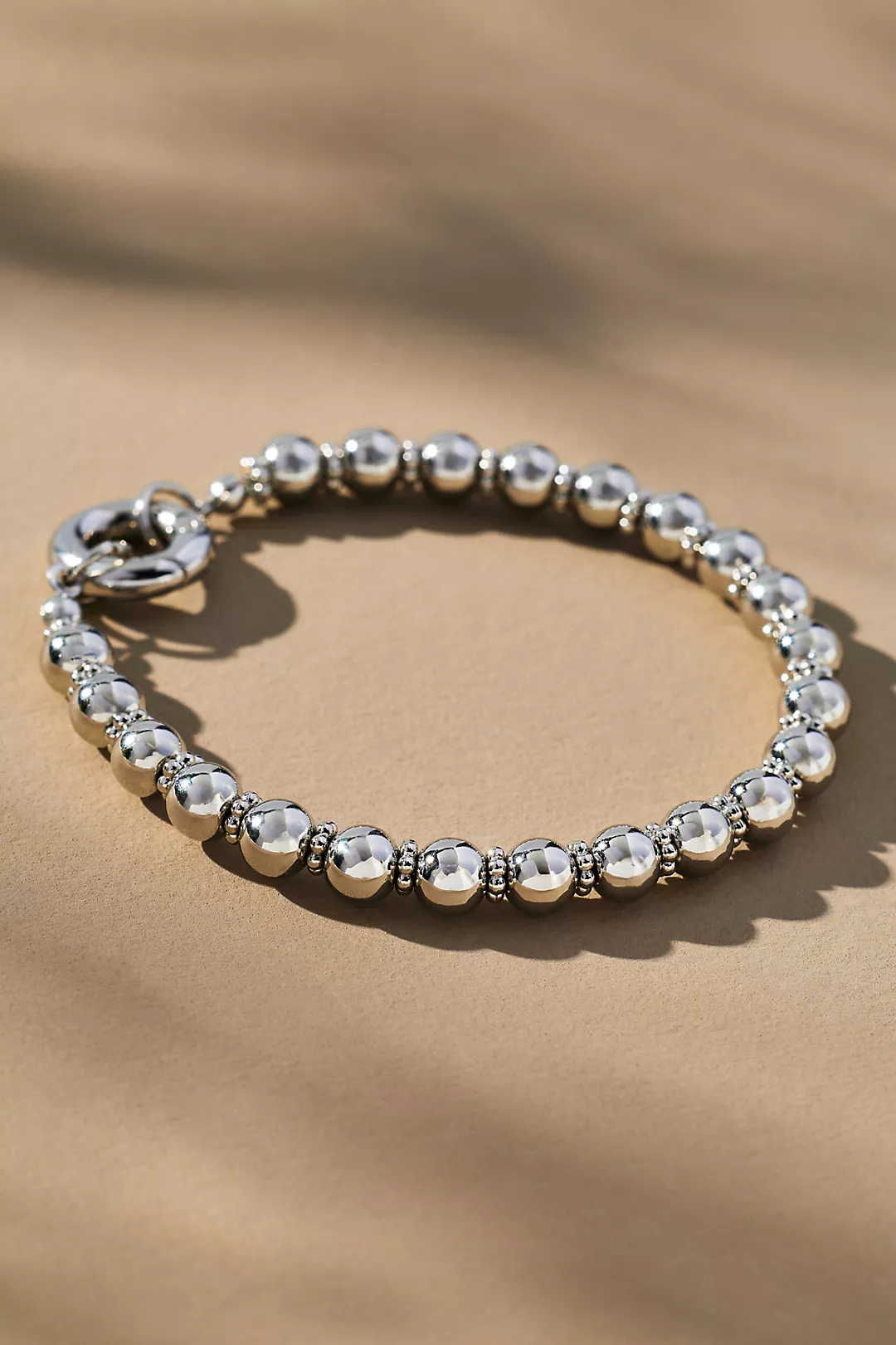 Beaded Link Lock Bracelet