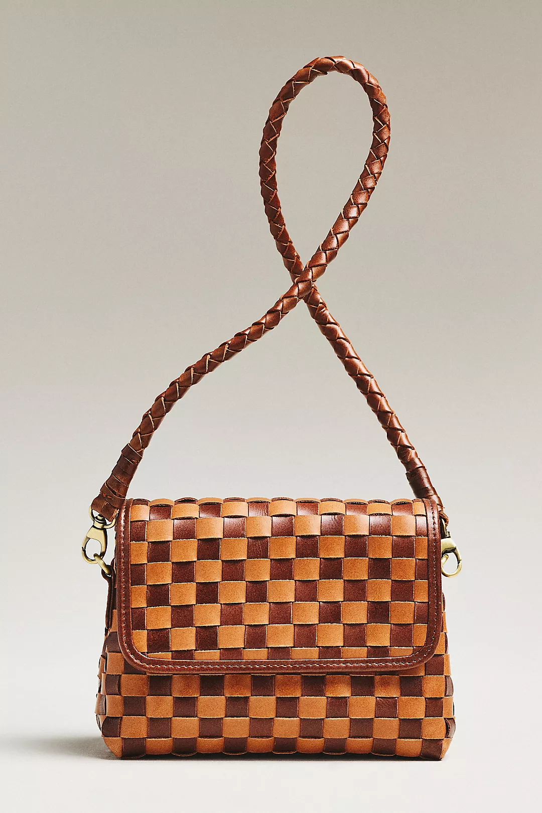 Bembien Mini Madeleine Woven Leather Shoulder Bag