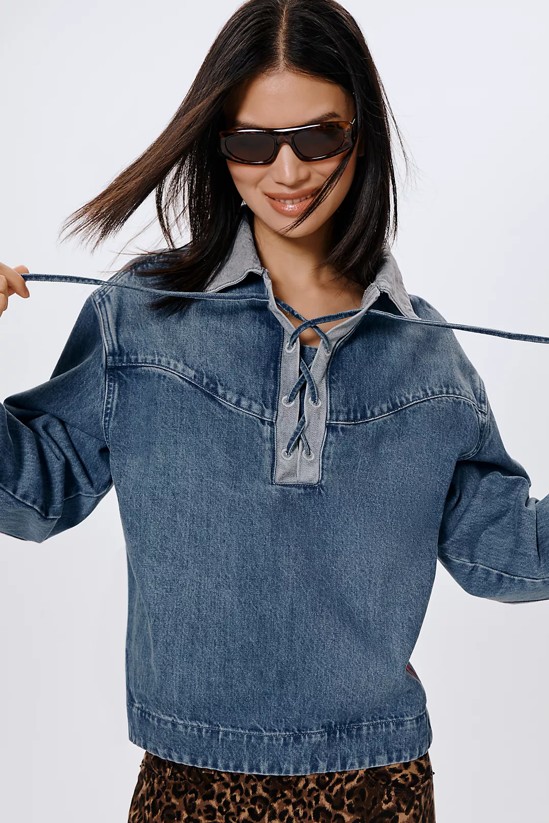 Damson Madder Scarlet Denim Rugby Shirt