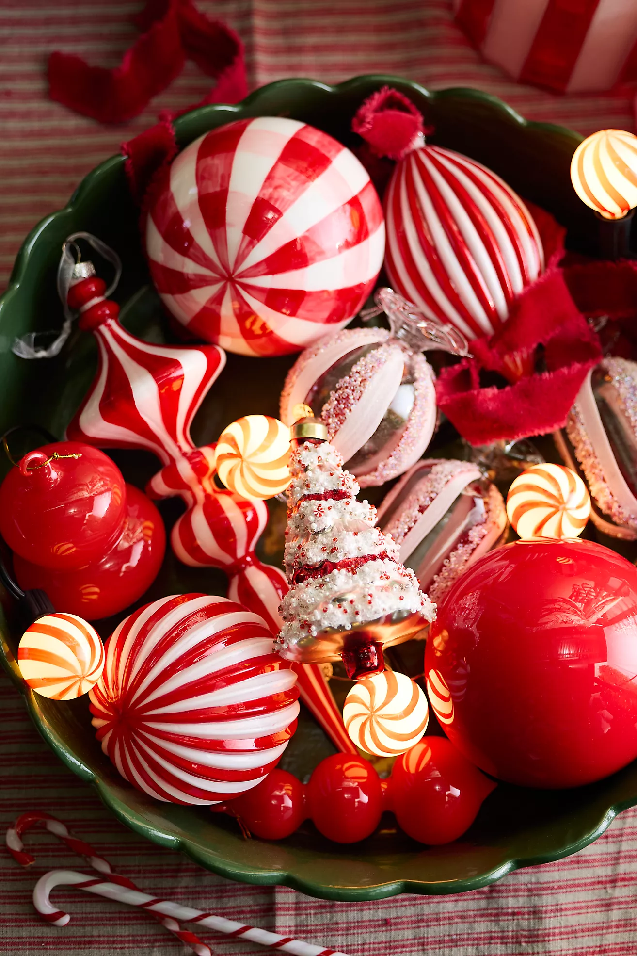 Peppermint Candy Glass Ornament