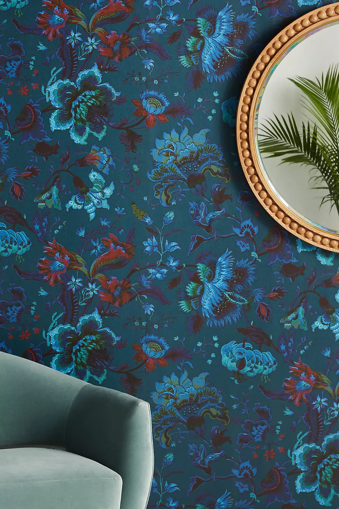 House of Hackney Majorelle Flora Petrol Wallpaper