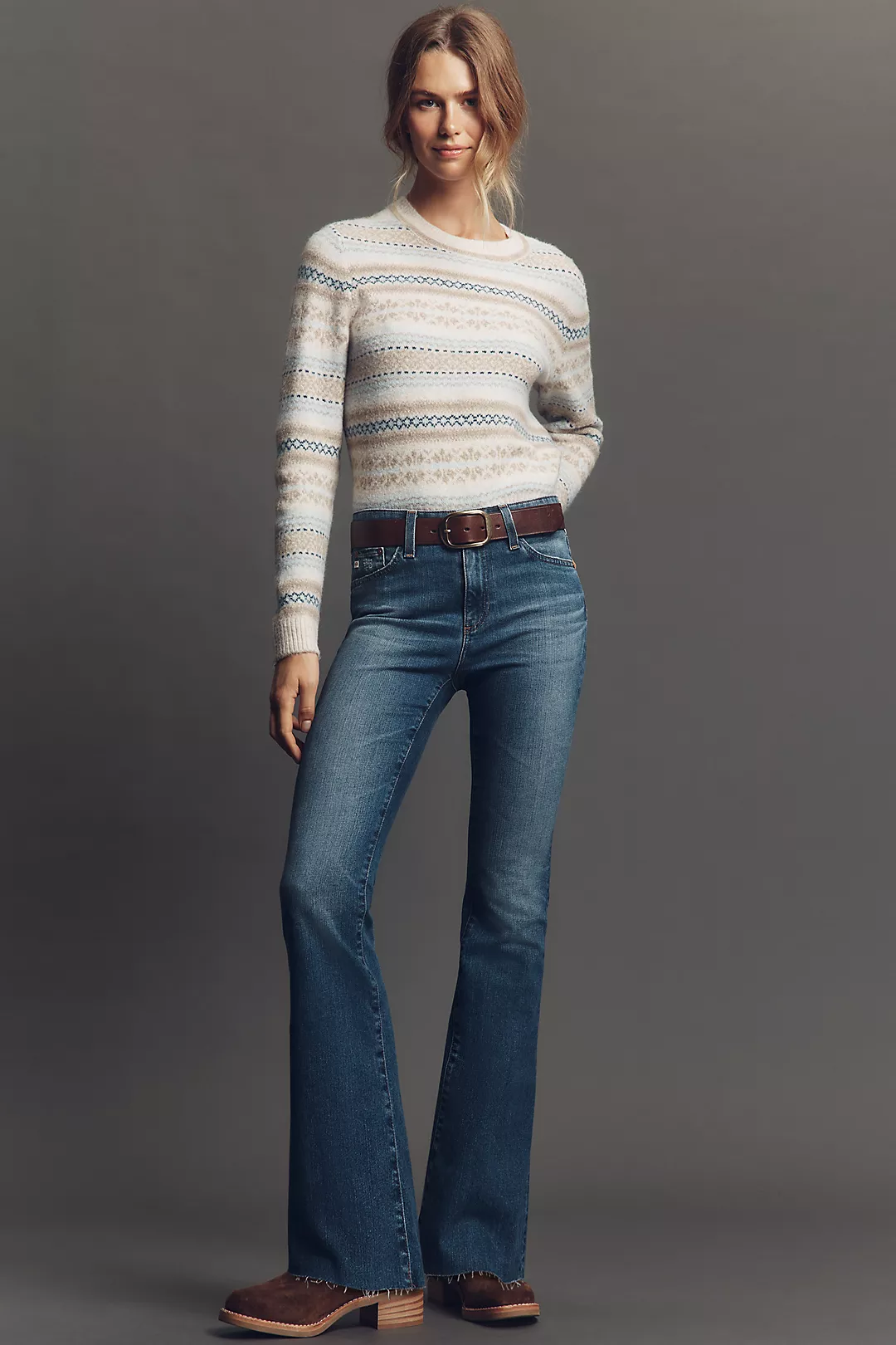 AG Farrah Mid-Rise Boot-Leg Jeans