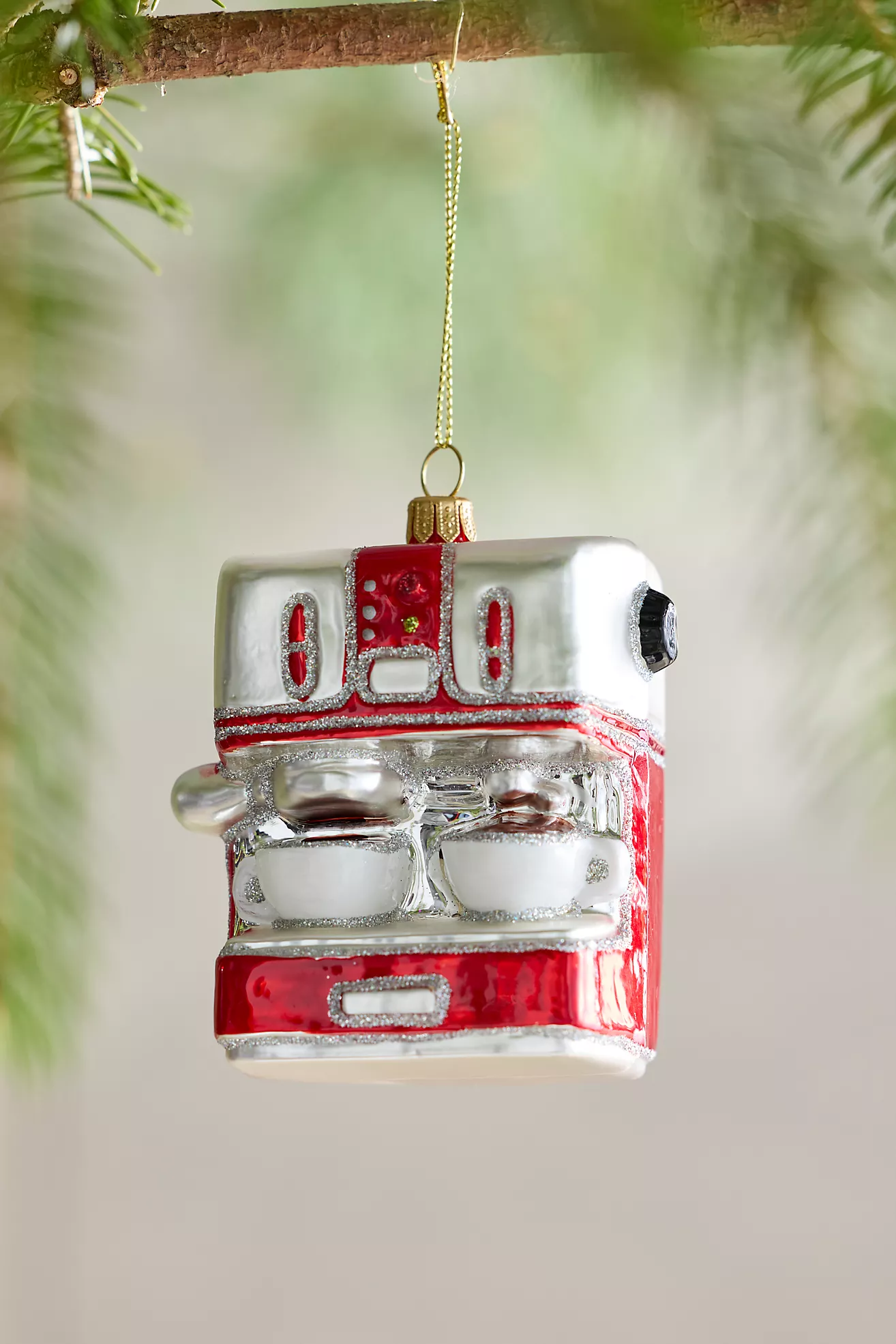 Espresso Glass Ornament